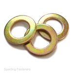 M6 M8 M10 M12 M16 M20 YELLOW ZINC FORM A FLAT WASHERS DIN125A