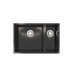 1.5 Bowl Comite Kitchen Sink 670mmx440mmx206mm Gloss Black Inset/Undermounted