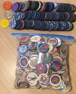 50 POGS IN VGC + 2 SLAMMERS FROM VARIOUS SETS + 2 FREE SEALED GIFTS INCLUDED!!!!
