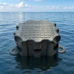 Modular Floating Dock Buoy Square Dock Buoy with Connection Tabs Mooring Device