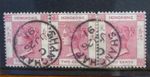 Hong Kong QV stamp 1891 2c red Strip of 3 SON CDS Shanghai k509