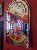 Whitbread Trophy Mirror Clock Vintage Brewed to Understand the Local Tongue