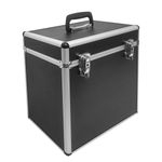 12" Aluminum Vinyl Record Flight Case Hold 50pcs LP Album Storage Box NEW