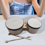 Wooden Bongo Drums 5” and 6” Portable Compact