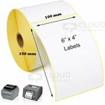 4x6" 100x150mm Direct Thermal Labels 500/roll Zebra Toshiba Citizen 6x4 CHEAPEST