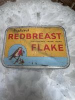 Vintage Ogden’s Redbreast Flake Tobacco Tin - 2oz Hinged Lid Robin Bird Label