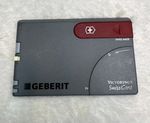 Geberit Victorinox Swiss Card Quattro Grey Vintage with 6 Different Tools