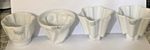 Antique  Shelley Small Individual jelly moulds: 2 star shape, 1 round, 1 scallop