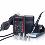 750W Soldering Station Hot Air Gun 2IN1 Desoldering Rework Station Welding Tool