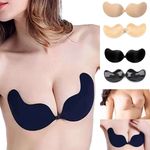 Strapless Push Up Bra Backless Self Adhesive Invisible Sticky Silicone UK