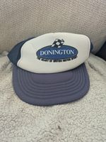 Vintage Donnington Trucker Mesh Hat Cap Baseball British Racing park Blue