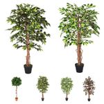 Artificial Ficus Tree 4 Ft and 6 Ft Large Realistic Indoor Faux Potted Plant