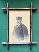 Antique Royal Presentation Photo Signed by King Edward VII 1894 in Antique Frame