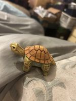 Hand Carved Wooden Tortoise Figurine