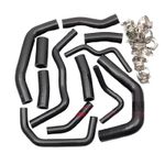 Honda CBR1000RR Fireblade 2004 05 06 07 Silicone Radiator Coolant Hose Kit Black