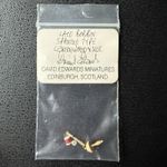 David Edward 1/12 artisan Wood & Silk Bobbin, Darning Tool Cotton Reel & Thimble