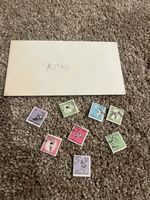 Vintage Olympic Postage Stamp AJMAD Figure Skating Rare Lot Of 8