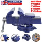 2/4" 5" 6" 8" Bench Vice Swivel Base Workshop Engineers Vyce Vise Clamp Jaw Work