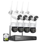 SANNCE 5MP Wifi Two Way Talk CCTV Security System 3K Wireless IP Camera 10CH NVR