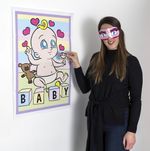 PIN THE DUMMY ON THE BABY Shower Party Game Boy Girl Unisex MULTI PLAYER