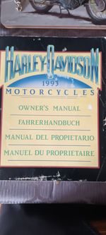 GENUINE HARLEY DAVIDSON OWNERS MANUAL 1993 IN 4 LANGUAGES