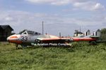 RAF De Havilland Vampire T.11 XD447 at Tattershall (1973) Photograph
