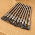 10X Steel Wire Brush Polishing Wheels Set Cleaning Kit Rust Tool For Drill Bit U