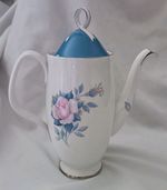 Royal Albert Sorrento Coffee Pot – White & Blue Floral Bone China England