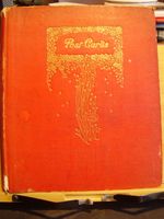 EARLY VINTAGE POSTCARD HOLDER ALBUM RED SLOTTED PAGES 34 PAGES 4 CARDS EACH SIDE