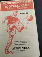 1961 LEAGUE CUP FINAL 1ST LEG ROTHERHAM UNITED V ASTON VILLA 22ND AUGUST