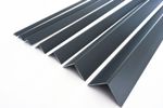 PVC CORNER ANTHRACITE 7016 PLASTIC 90 DEGREE ANGLE TRIM 2.5 METERS VARIOUS SIZES