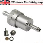Alloy Fuel Petrol Inline Filter 1/4" 6mm. Cleanable. For MOTORCYCLE SCOOTER
