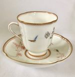 Antique Hache & Pepin Cup & Saucer Egg Shell 19th C