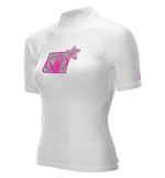 Womens Body Glove Basic Short Sleeve Rash Vest Guard White