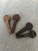 Four Vintage Violin Tuning Pegs