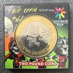 2011 Isle of Man £2 Tosha Cat / Commonwealth Youth Games coin