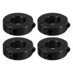 4 Pack Carbon Bore 20mm Double Shaft Collar 40mm OD 15mm Thickness Black