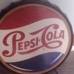 Pepsi Lighted Round Advertising Sign, Soda Theme, Red/White/Blue
