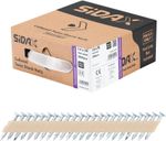 SiDAX Collated Twist Shank Nails | Electro-Galvanised | 3.4 x 35mm | Box of 2000