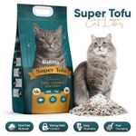 Premium Clumping Cat Litter Super Tofu Quality Odour Control Flushable Dust Free
