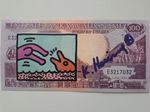 Keith Haring Original Hand Signed Banknote with a Certificate