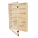 6-Tier Wooden Display Case Wall Mounted Storage Shelf Model Collection Cabinet