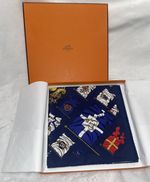 Vintage Unused Hermès Pavois scarf 45cm w/Original Box - Nautical Flags Motif