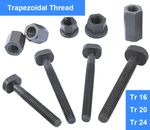 T-Slot Trapezoidal Thread Bolts Screws Flange Extended Nut Tr16 Tr20 Tr24 Select