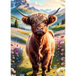 QENSPE Diamond Art Kits Adults Highland 30x40cm, Multicoloured