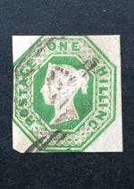 Queen Victoria GB 1/Embossed Issue SG.55 Used Cut Square VF