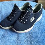 SKECHERS Navy Mesh Low Top Lace Up Trainers UK 5.5 Walking Shoe