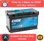 EK820 EXIDE AGM Car Battery (115AGM) 3 Years Warranty