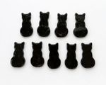 Black cats, pack of 9 20x10mm, halloween, for glass fusing made with Bullseye 90