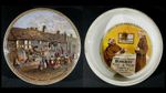 Antique Prattware Pot Lid Shakespears House with John Burgess & Son Label Inside